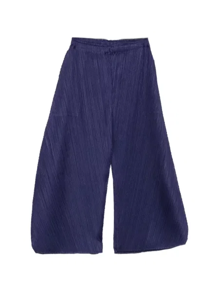 Decupat pantaloni Pleats Please Issey Miyake albastru