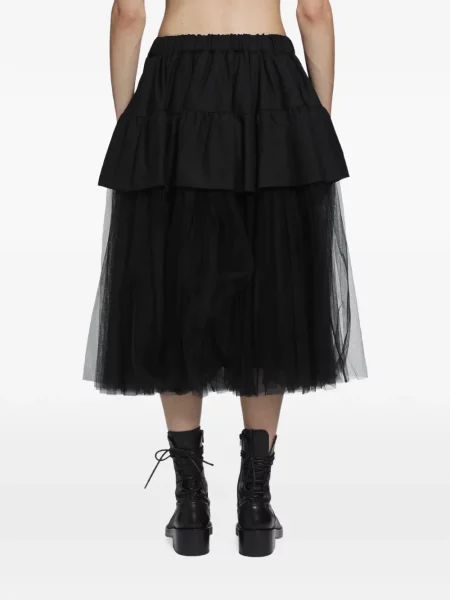 Fustă midi Noir Kei Ninomiya negru