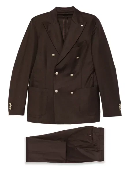 Костюм костюм Luigi Bianchi Mantova кафяво