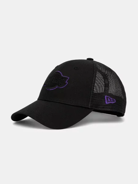 Шапка New Era Los Angeles Lakers Trucker Cap Black Universal черно