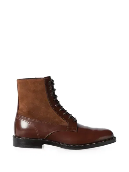 Botine Brunello Cucinelli din piele de căprioară maro