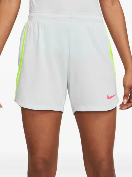 Pantaloni scurți Nike alergare cu talie înaltă în carouri albastru
