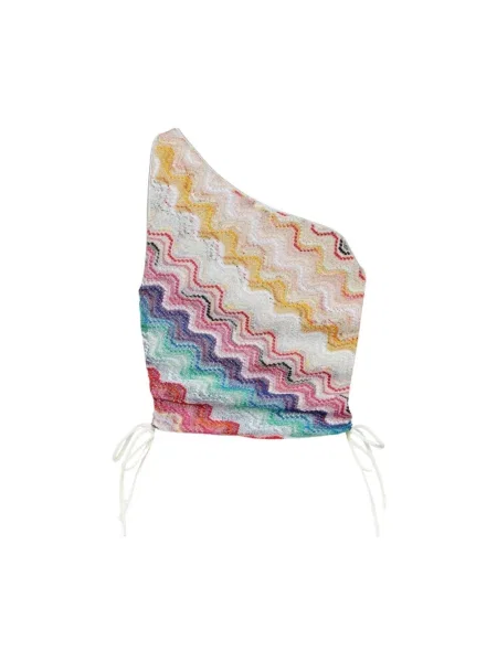 Wielobarwność top Missoni o krotszym kroju na jednym ramieniu