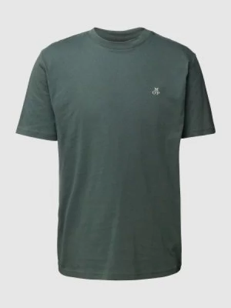 T-shirt z nadrukiem z logo Marc O'polo zielona