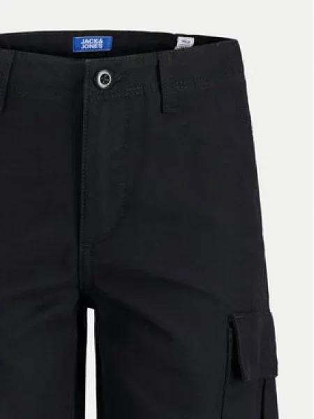 Šortky z materiálu Jack & Jones Junior černé