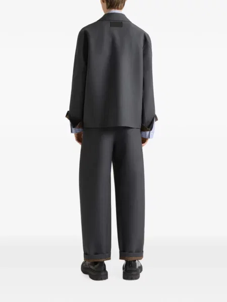 Cămașă Givenchy de lână în carouri gri