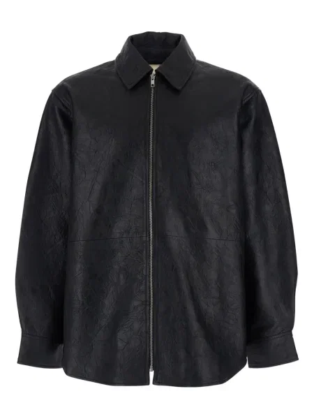 Kožna košulja Sunflower crna