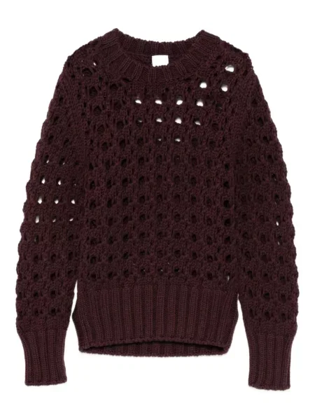 Pulover Eleventy cu decolteu rotund violet