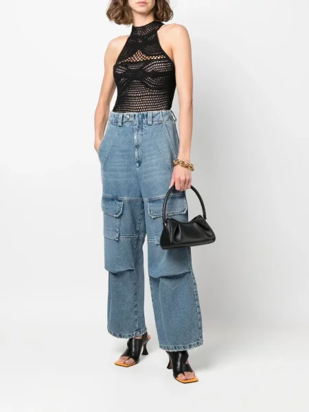 Top The Garment cu gât halter negru