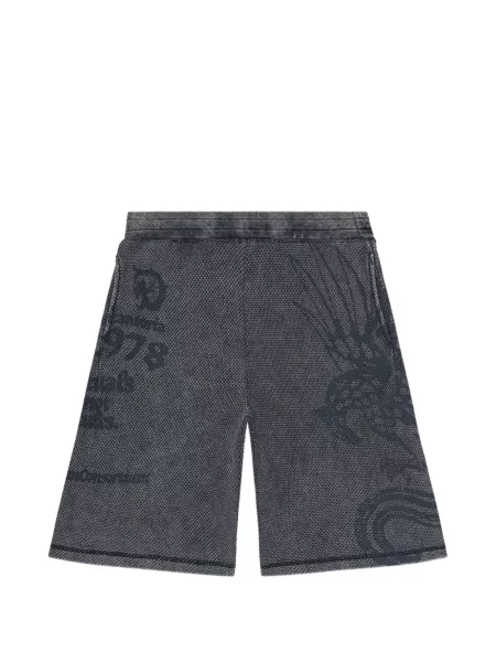 Pantaloni scurți Diesel cu imagine gri