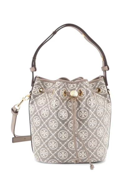Geantă Tory Burch cu cordon gri