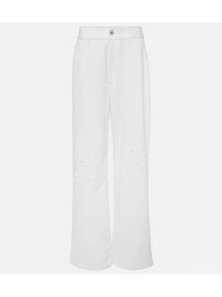 Blugi cu picior larg Loewe alb