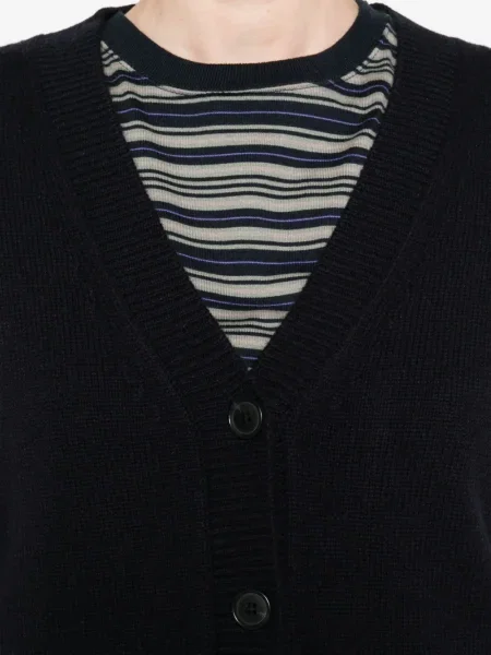 Cardigan Rhea cu decolteu în V albastru