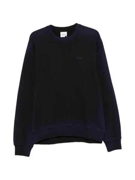 Hanorac crewneck Arte Antwerp cu decolteu rotund cu autograf albastru