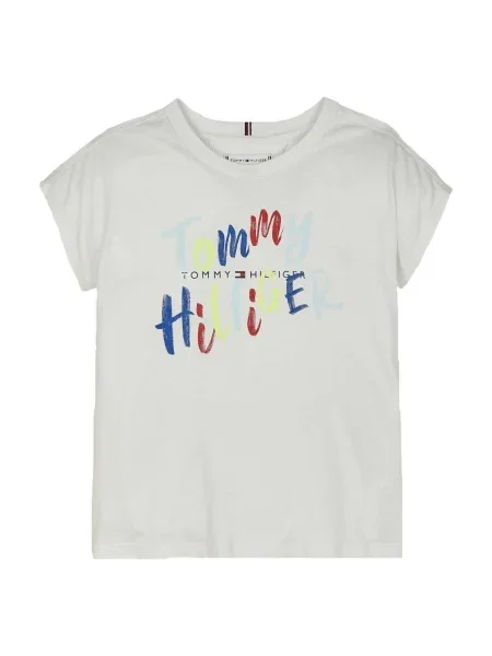 Tricou copii Tommy Hilfiger alb