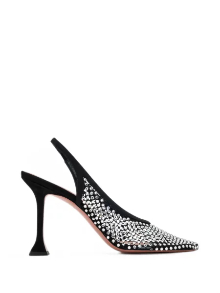 Pantofi cu toc Amina Muaddi slingback negru