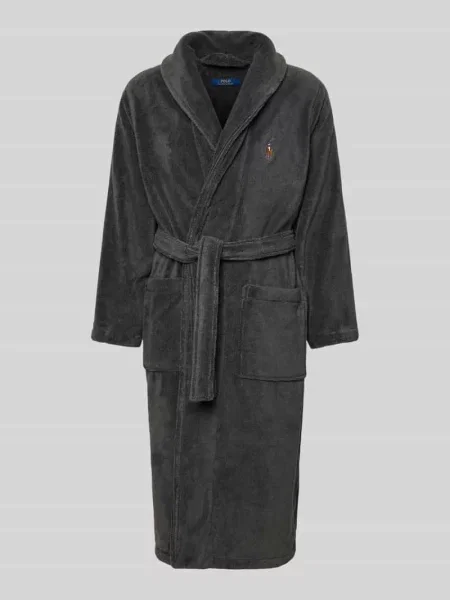 Szlafrok o kroju regular fit z czystej bawełny Polo Ralph Lauren szary