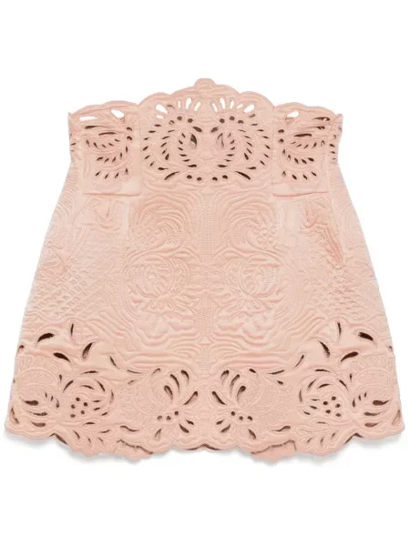 Rochie midi Ermanno Scervino cu model floral până la genunchi de costum roz
