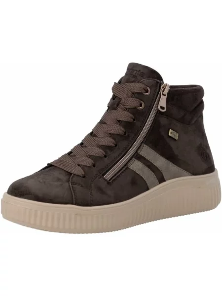 Sneakersy Remonte zamszowe brązowe