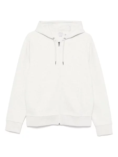 Lněná dlouhá mikina s kapucí Polo Ralph Lauren s dlouhými rukávy zelená