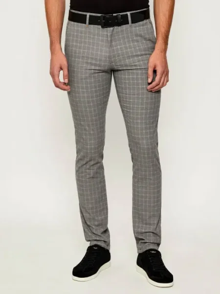 BOSS Orange pantaloni bărbați slim gri