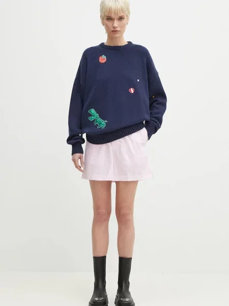 Шерстяной свитер Fiorucci синий