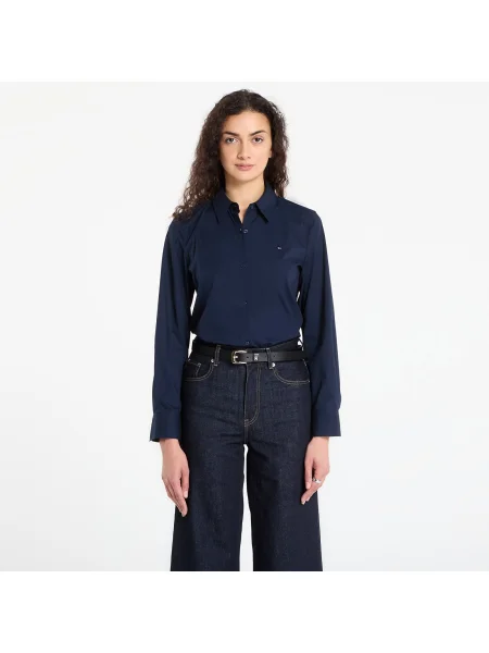 Koszula Tommy Hilfiger ze stretchu niebieska