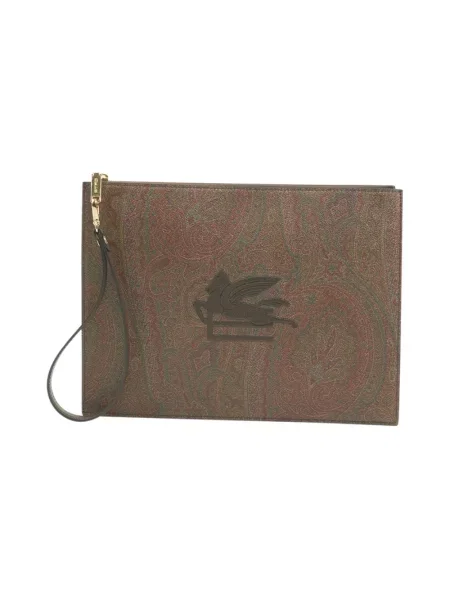 Torba Etro z wzorem paisley żakardowa brązowa