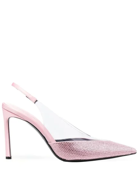 Pantofi cu toc Sergio Rossi de cristal roz