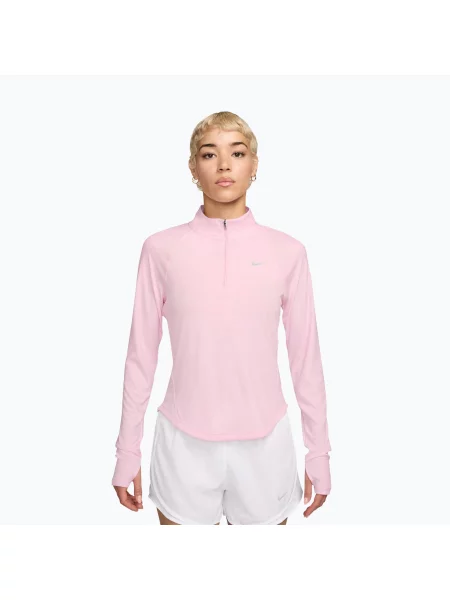 Дамски суитшърт за бягане Nike Tempo Swoosh Run Dri-Fit pink foam/white бяло