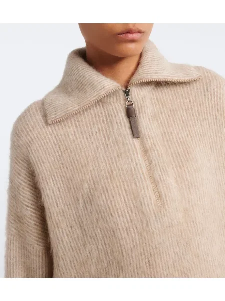 Μάλλινο polo Brunello Cucinelli λευκό