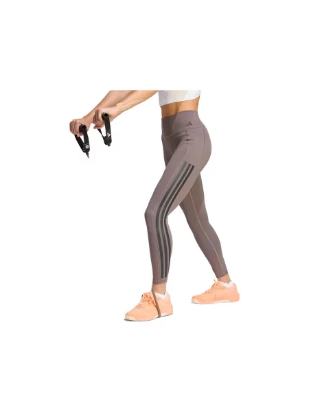 Sală de gimnastică leggings Adidas cu dungi negru