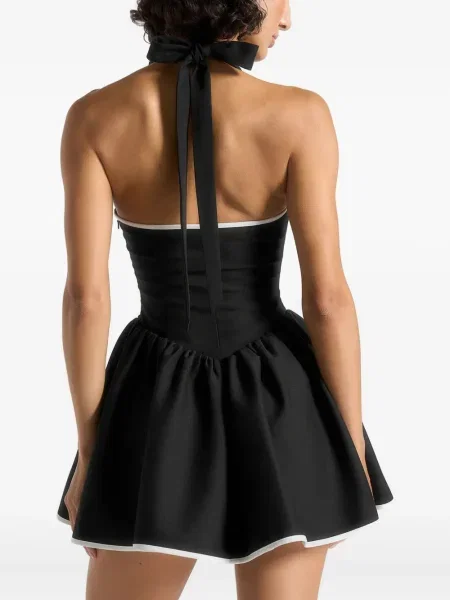 Cu peplum rochie mini Manière De Voir de costum negru