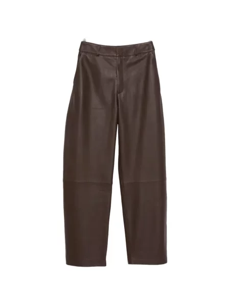 Spodnie Arma skórzane brązowe