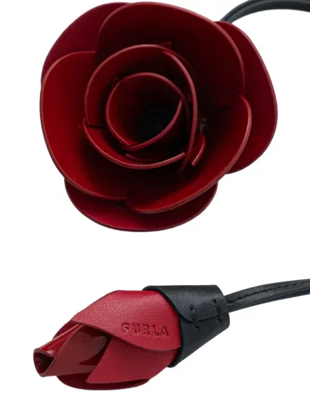 Bőr medál Furla piros