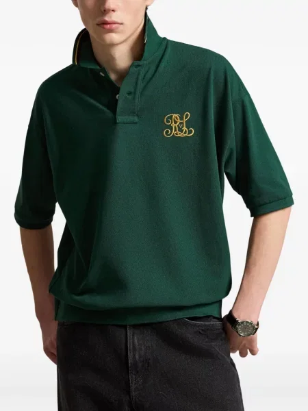 Τρέξιμο polo Polo Ralph Lauren υφαίνω διαγωνίως κλασικό πράσινο