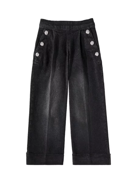 Τζιν με φαρδύ μπατζάκι Balmain γκρι