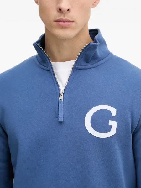 Pulover Gant cu autograf albastru