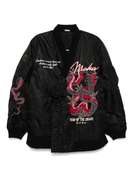 Geacă Maharishi cu model piele de șarpe negru