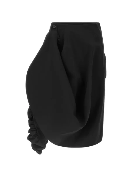 Fustă Comme Des Garçons asimetrică drapată negru