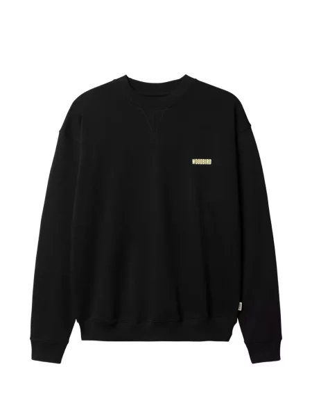 Pulover Woodbird cu imagine negru