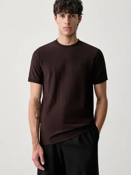 Fred Perry T-shirt basic brązowa