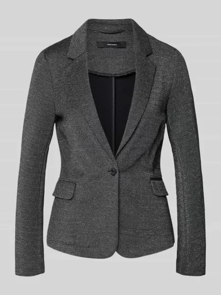 Żakiet krótki o kroju regular fit z dodatkiem bawełny model ‘JULIA’ Vero Moda czarna