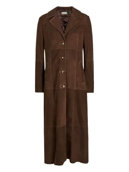 Płaszcz Rixo zamszowy brązowy