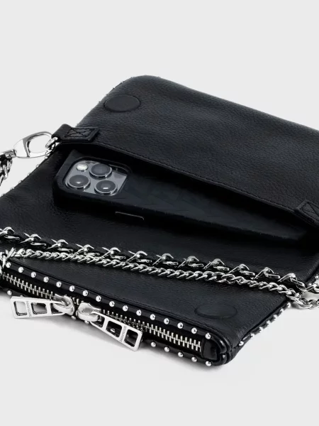 Кожаный клатч Zadig&voltaire черный
