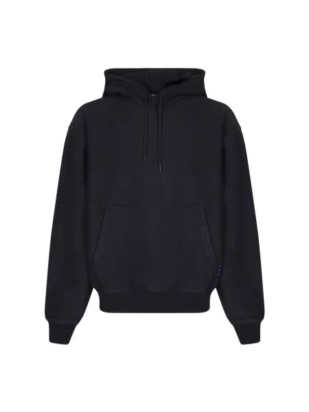 Bluza z kapturem Burberry z kapturem z logo niebieska