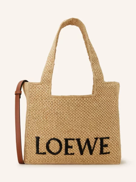 Loewe Torba Shopper Medium beige czarna