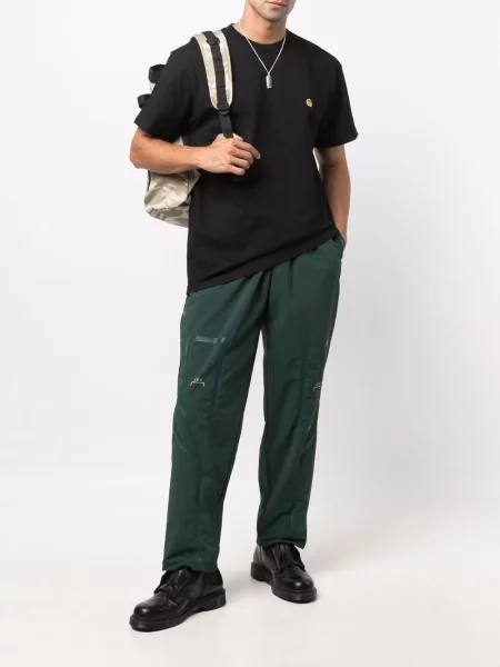 Krátký tričko Carhartt Wip s výšivkou černé