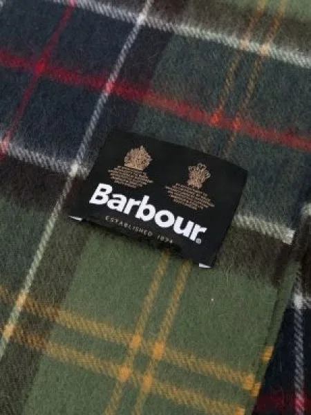 Pledas šalikas Barbour su autografu žalia