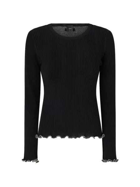 Top Pinko cu volane negru